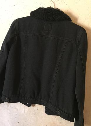 Джинсова хутряна куртка джинсовці з хутром8 фото