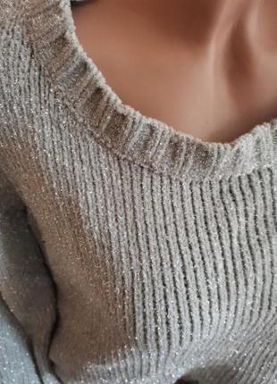 Шикарный свитер с люрексом, р. м3 фото