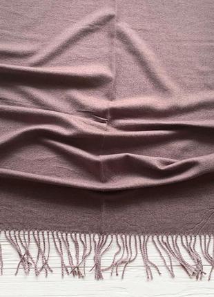 Женский кашемировый шарф осень зима серо-фиолетовый3 фото