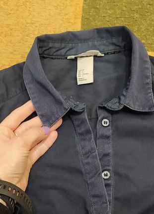 Синяя рубашка блуза блузка хс, ххс размер недорого купить 34,324 фото