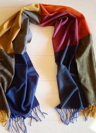 Яскравий кашеміровий шарф жіночий4 фото