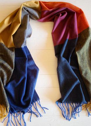 Яскравий кашеміровий шарф жіночий3 фото