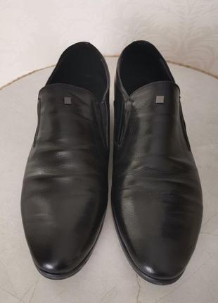 Фирменные туфли мужские стильные кожаные , классические, лоферы без шнурков
