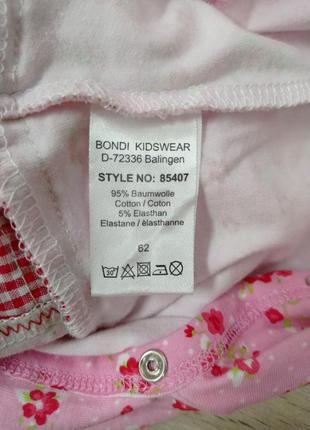 Bondi kidswear нарядный костюм комбинезон реглан новорожденной девочке 0-3 м 50-56-62 см3 фото