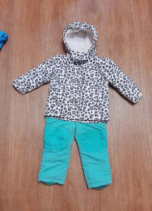 Зимний костюм р.92 теплый куртка и полукомбинезон штаны topomini topolino