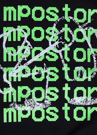 ✅крутой джемпер со светящимся рисунком "among us" амонг ас надпись"