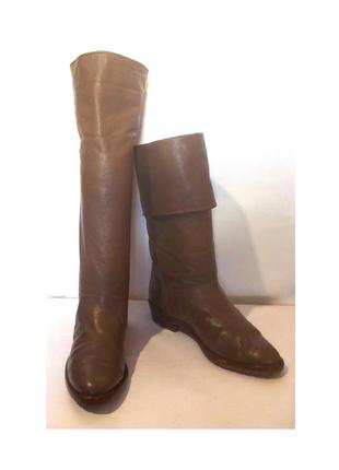 Тёплые зимние кожаные сапоги от бренда vibram, р.37-38 код a3813