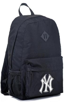 Чоловічий універсальний рюкзак чорний з модним принтом (мв30пу)
