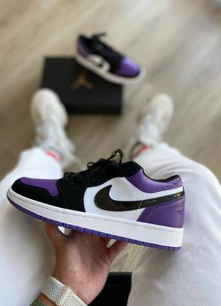 🍁💜nike air jordan low purple💜🍁36рр - 45рр🤩кросовки демисезонные найк джордан 1 фиолетовые, кросівки найк джордан фіолетові