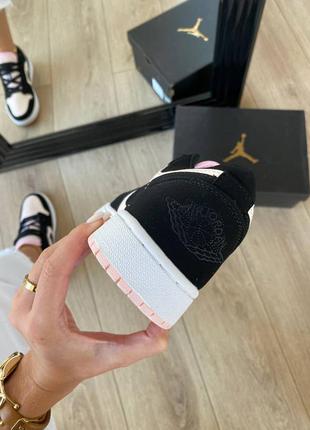 😍✴️🤩nike air jordan 1 low black pink🌺🍁😍шикарные женские низкие кроссовки найк джордан 14 фото