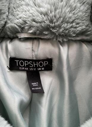 Полушубок от topshop мятного цвета5 фото