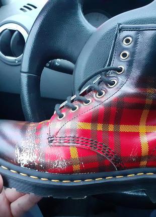 Dr. martens tartan 41р ботинки оригинал кожаные10 фото