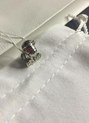 Серебряный шарм на браслет пандора единорог пони лошадь лошадка новый с биркой серебро проба 925 797609