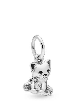 Серебряный шарм на браслет пандора кошка кошечка котёнок новый с биркой серебро проба 925 798011en164 фото