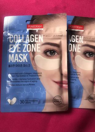 Коллагеновые патчи под глаза purederm collagen eye zone mask