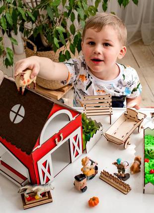 Детский деревянный игровой набор ферма5 фото