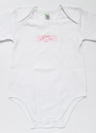 Комплект з 2 біленьких боді для дівчат 1-2 роки від фірми prenatal італія