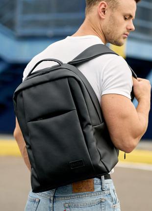 Міський чоловічий рюкзак zard чорний з відділенням для ноутбука