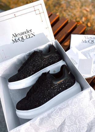 Женские кроссовки alexander mcqueen luxury svarovski black 🔺 александр маквин7 фото