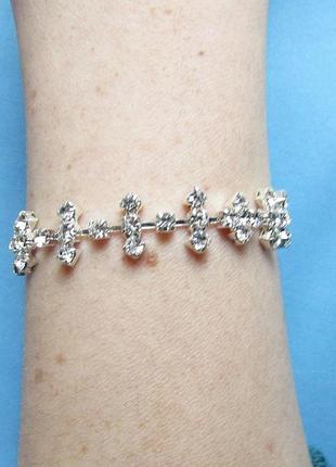 🏵ошатний вечірній браслет в стразах, новий! арт. 16453 фото