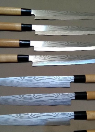 Японский поварской односторонний нож для суши (24 см. лезвие)