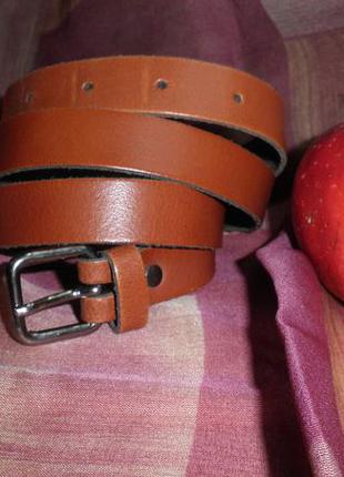 Классический тонкий ремень edeis натуральная мягчайшая кожа 85см франция