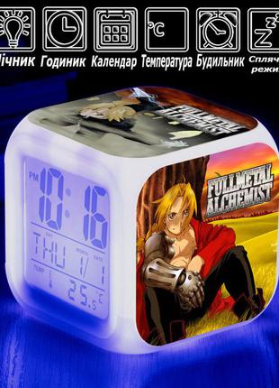 Настольные часы-ночник стальной алхимик "attack" / fullmetal alchemist