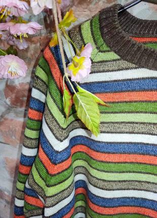 Вінтажний смугастий светр7 фото