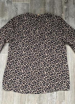 Блузка f&f в леопардовый принт, размер l (40)7 фото