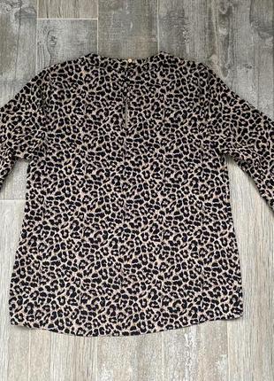 Блузка f&f в леопардовый принт, размер l (40)6 фото