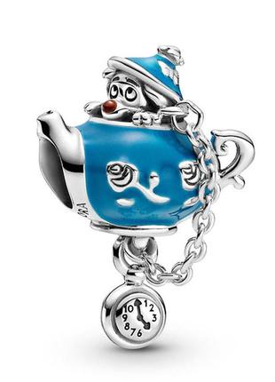 Серебряный шарм на браслет пандора алиса в стране чудес синий чайник для чаепития новый с биркой серебро проба 925 799345c015 фото