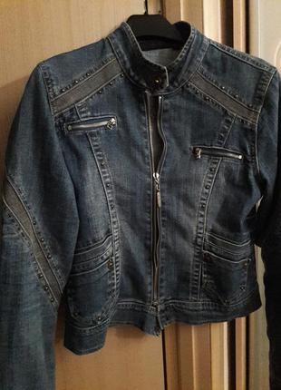 Джинсовый пиджак, джинсовка молодежный стиль 2000х качественный деним коттон4 фото