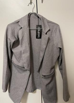 Сірий піджак, жакет boohoo