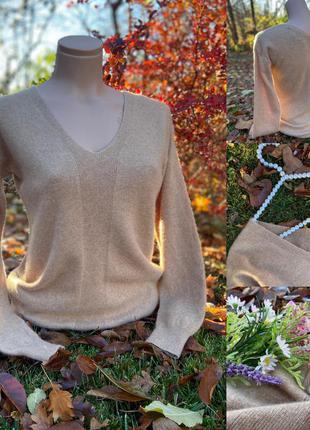 Фирменный стильный качественный натуральный кашемировый свитер