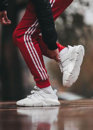 Мужские кроссовки adidas prophere white 🔺 адидас белые2 фото