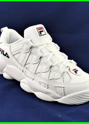 Кроссовки женские fila the белые кожаные фила