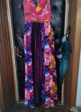 Красивый сарафан на лето шифон, яркий 12-14р. ever pretty