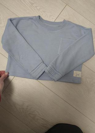 Стильний теплий укорочений світшот nutmeg