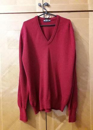 100% шерсть ( ламбсвул)  брендовый теплый стильный свитер  джемпер  от st michael