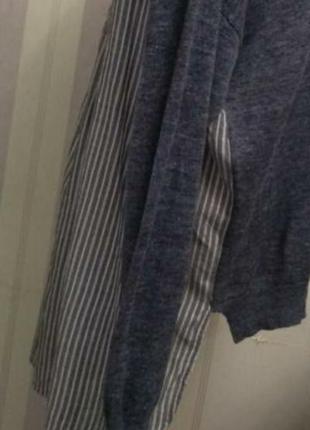 Легкий тонкий свитер льняной рубашка блузка3 фото