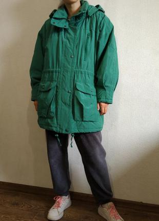Куртка northland пуховик sympatex бирюзовая зеленая ретро винтажная l 40 оверсайз объемная хлопок с капюшоном3 фото