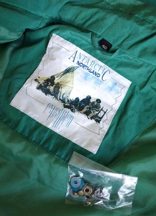 Куртка northland пуховик sympatex бирюзовая зеленая ретро винтажная l 40 оверсайз объемная хлопок с капюшоном10 фото