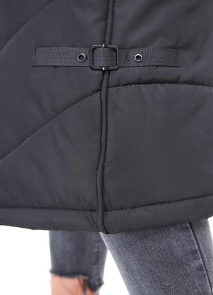 Пальто жіноче зимове довге тепле на синтепухе чорне розміри від 42 до 548 фото