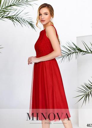 Шикарное красное платье с гипюром, размер от 42 до 487 фото