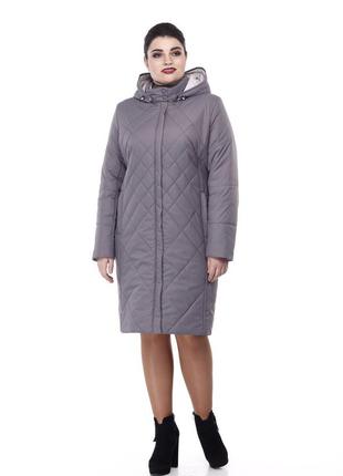 Красивое размеры от 48 до 60 легкое пальто демисезонное теплое разные цвета размер 48-605 фото