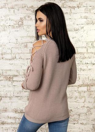 Нарядный женский свитер с открытыми плечами и жемчугом, размер от 42 до 4610 фото