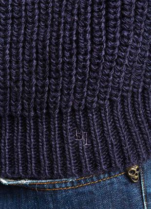 Вязаный теплый мужской свитер синего цвета под горло, размеры от l до 3xl2 фото