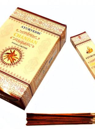 Пахощі пилцеві ayurvedic chandan 20 грамів (плоска пачка)