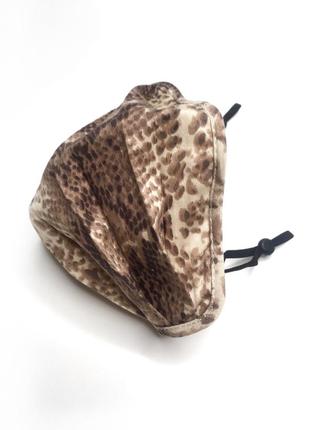 Тканевая маска для лица многоразовая хлопковая в змеиный принт (испанский бренд)