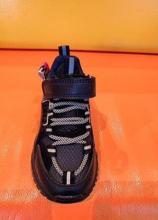 Стильні кросівки для хлопчика сині шкіряні 26-31 детские кроссовки для мальчика синие деми jong golf3 фото